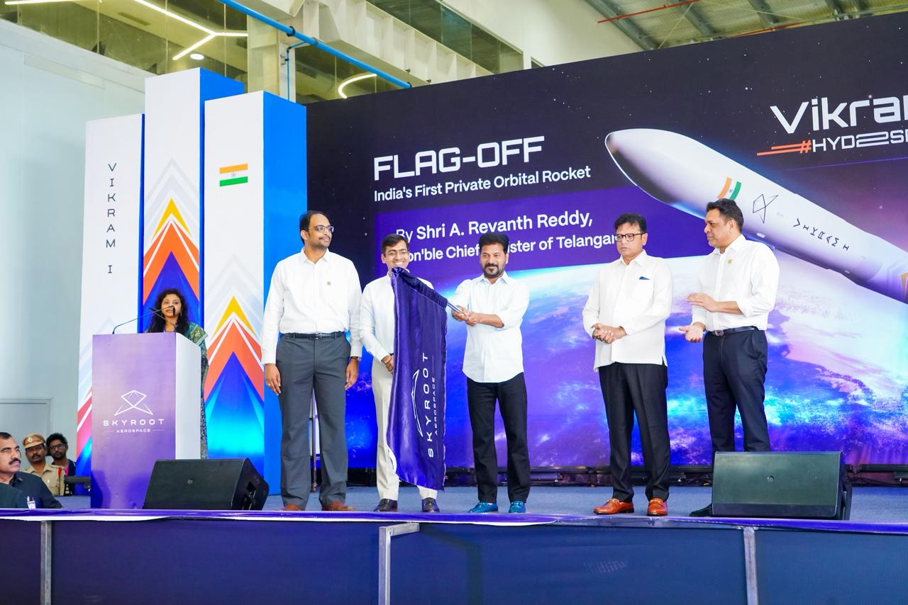 Skyroot Aerospace Flags Off Vikram-1, India&rsquo;s First Private Orbital Rocket, from Hyderabad